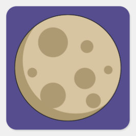 Pegatina Cuadrada Luna llena