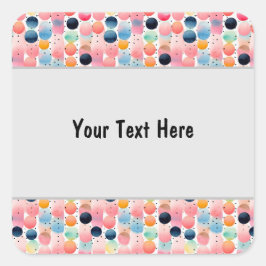 Pegatina Cuadrada Lunares y Rayas 13