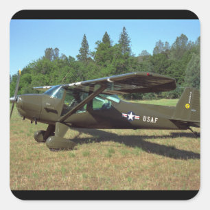 Pegatina Cuadrada Luscombe, T-8F, aviación 1948_Classic