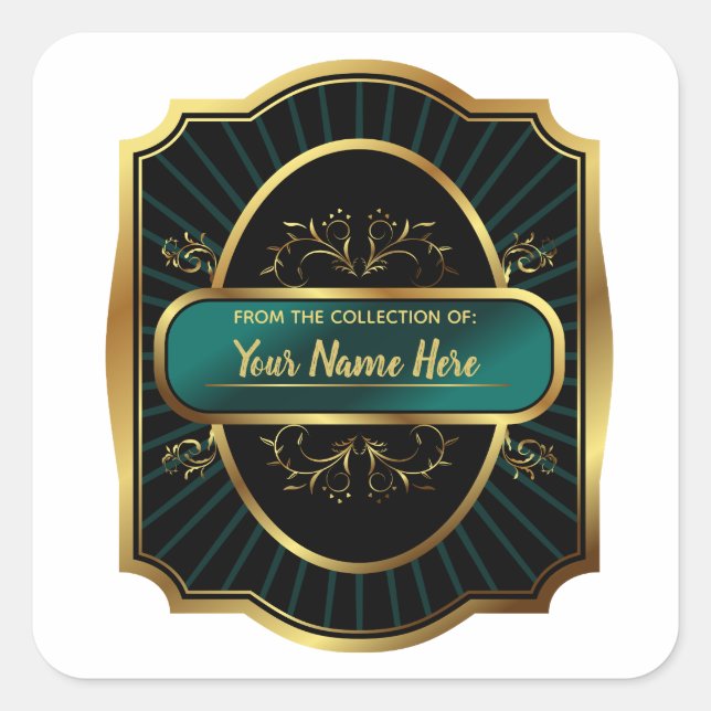 Pegatina Cuadrada LUXE de la colección de: (Anverso)