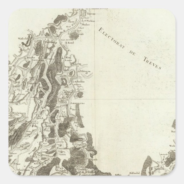 Pegatina Cuadrada Luxemburgo (Anverso)