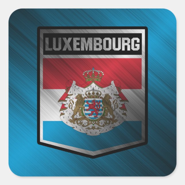Pegatina Cuadrada Luxemburgo (Anverso)