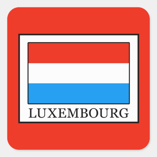Pegatina Cuadrada Luxemburgo (Anverso)