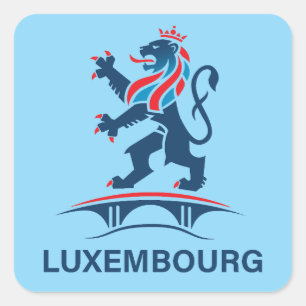 Pegatina Cuadrada Luxemburgo Europa