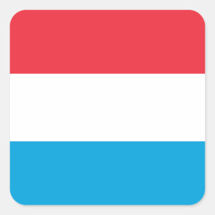 Pegatina Cuadrada Luxemburgo - Lëtzebuerg - Luxemburgo