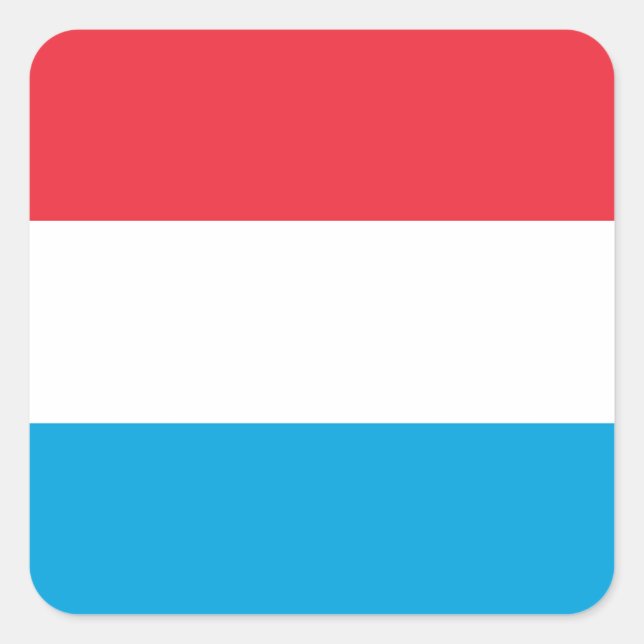 Pegatina Cuadrada Luxemburgo - Lëtzebuerg - Luxemburgo (Anverso)
