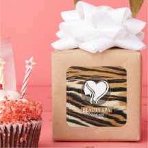 Luxury Beauty Spa Logo Elegant Tiger Print Salon