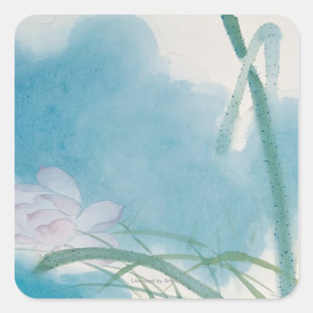 Pegatina Cuadrada Luz de la mañana (Anverso)