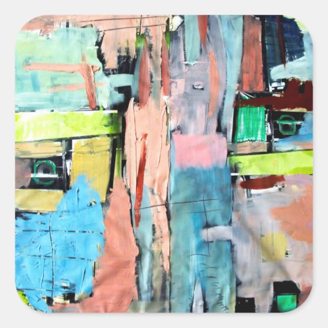 Pegatina Cuadrada Luz de la mañana (Anverso)