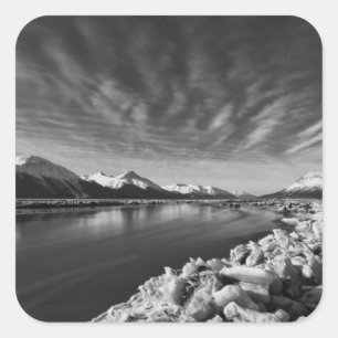 Pegatina Cuadrada Luz de luna del brazo de retorno