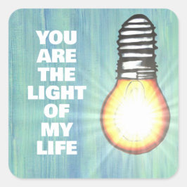 Pegatina Cuadrada Luz de mi vida