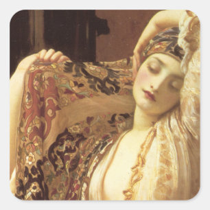 Pegatina Cuadrada Luz del Harem - Lord Frederick Leighton