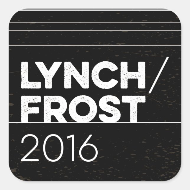 Pegatina Cuadrada LYNCH/FROST 2016 cuadrado (Anverso)