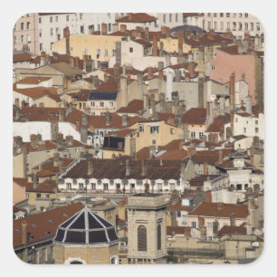 Pegatina Cuadrada Lyon, Francia