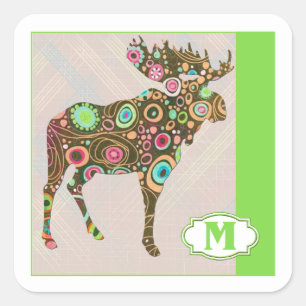 Pegatina Cuadrada M es para Moose