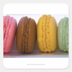 Pegatina Cuadrada Macarons gourmet franceses importados (macarons)