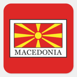 Pegatina Cuadrada Macedonia