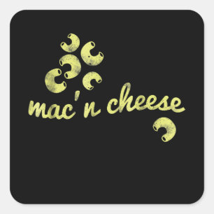 Pegatina Cuadrada Macn Cheese - Humor de Chef divertido