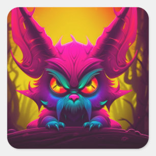 Pegatina Cuadrada Mad Creature