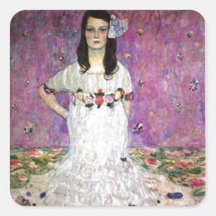 Pegatina Cuadrada Mada Primavesi de Gustavo Klimt