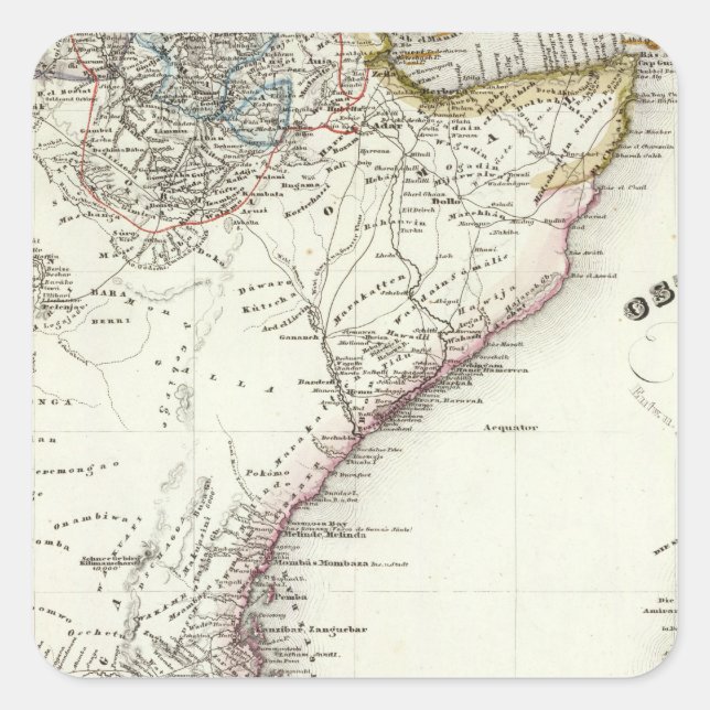 Pegatina Cuadrada Madagascar (Anverso)