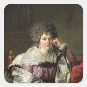Pegatina Cuadrada Madame Nicaise Perrin, Catherine Deleuze
