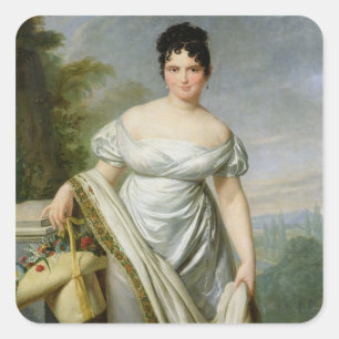 Pegatina Cuadrada Madame Tallien