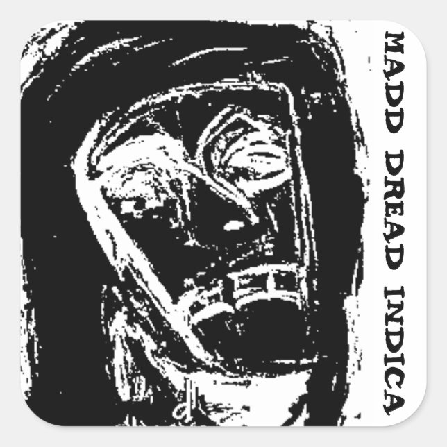 PEGATINA CUADRADA MADD DREAD INDICA (Anverso)