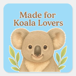 Pegatina Cuadrada Made for Koala Lovers - Cute Wildlife Design for A