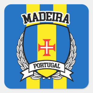 Pegatina Cuadrada Madeira
