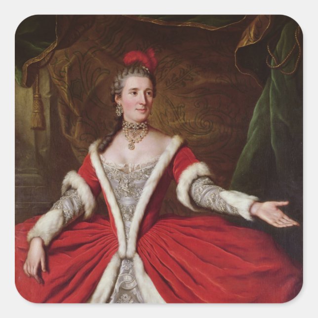 Pegatina Cuadrada Mademoiselle Dumesnil (Anverso)