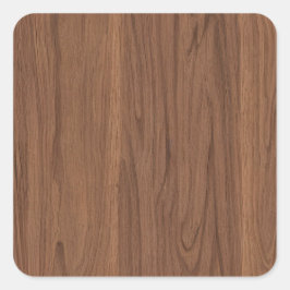 Pegatina Cuadrada Madera de nogal