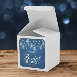 Pegatina Cuadrada Madera Rusa Mason Jars Enluce Ducha Azul Bridal