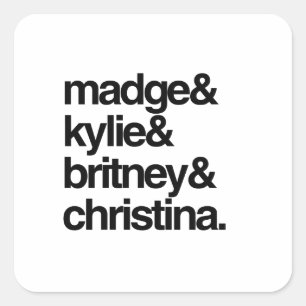 Pegatina Cuadrada Madge Kylie Britney y Christina