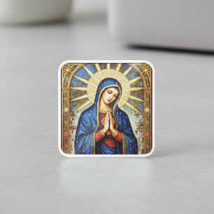 Pegatina Cuadrada Madona Mosaico