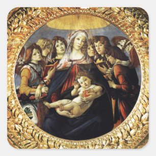 Pegatina Cuadrada Madonna de la Plaza de la Granja