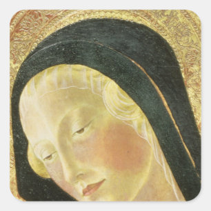 Pegatina Cuadrada Madonna y el niño