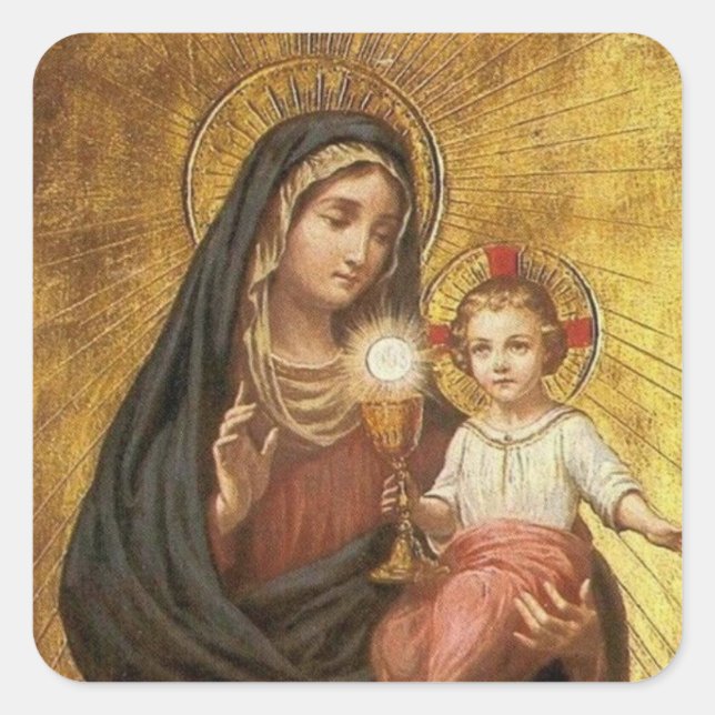 Pegatina Cuadrada Madre Bendita (Anverso)
