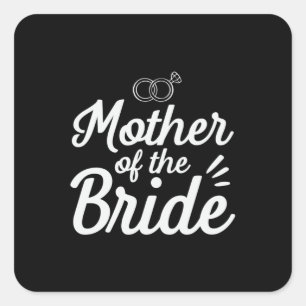 Pegatina Cuadrada Madre De La Novia