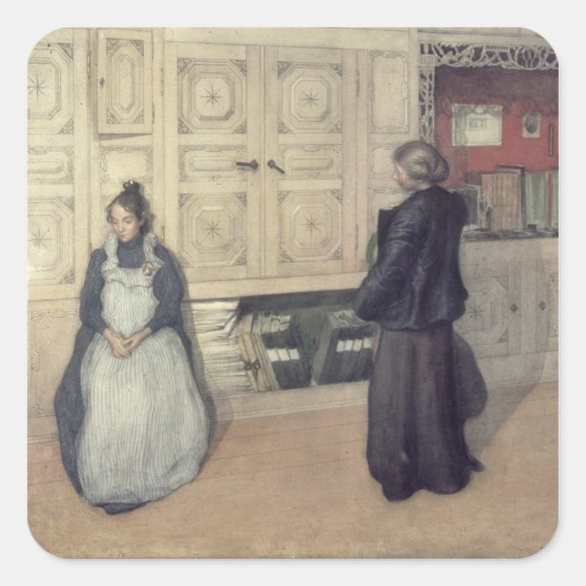 Pegatina Cuadrada Madre e hijo, 1903 (Anverso)