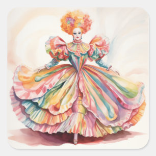Pegatina Cuadrada MADRE JENGIBRE Ballet Cascanueces