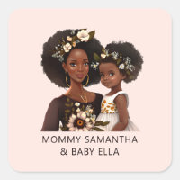 Madre y hija negras personalizadas (18)