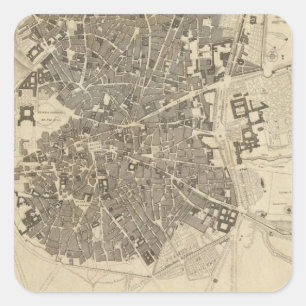 Pegatina Cuadrada Madrid (España)