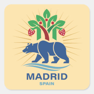 Pegatina Cuadrada Madrid España Europa
