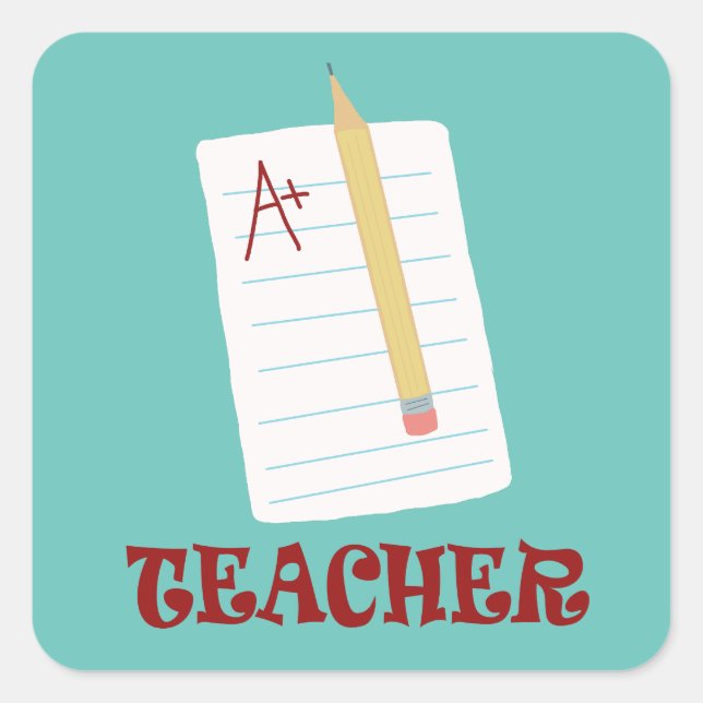 Pegatina Cuadrada Maestra A+ (Anverso)