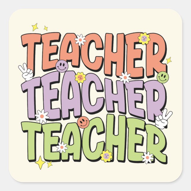 Pegatina Cuadrada Maestría (Anverso)