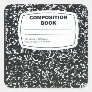 Pegatina Cuadrada Maestría en libros de composición