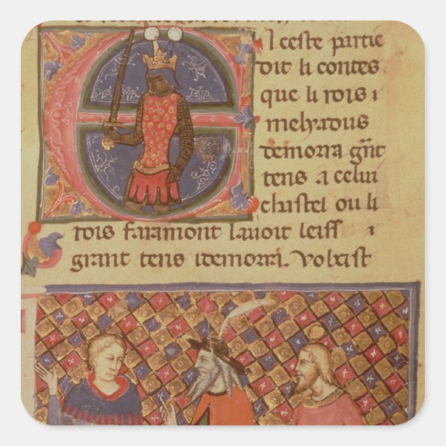 Pegatina Cuadrada Maestros de Merlin (Anverso)