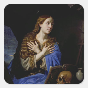 Pegatina Cuadrada Magdalena Penitenciaria, 1657