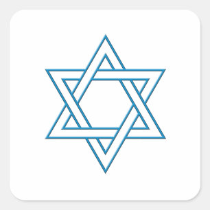Pegatina Cuadrada Magen David
